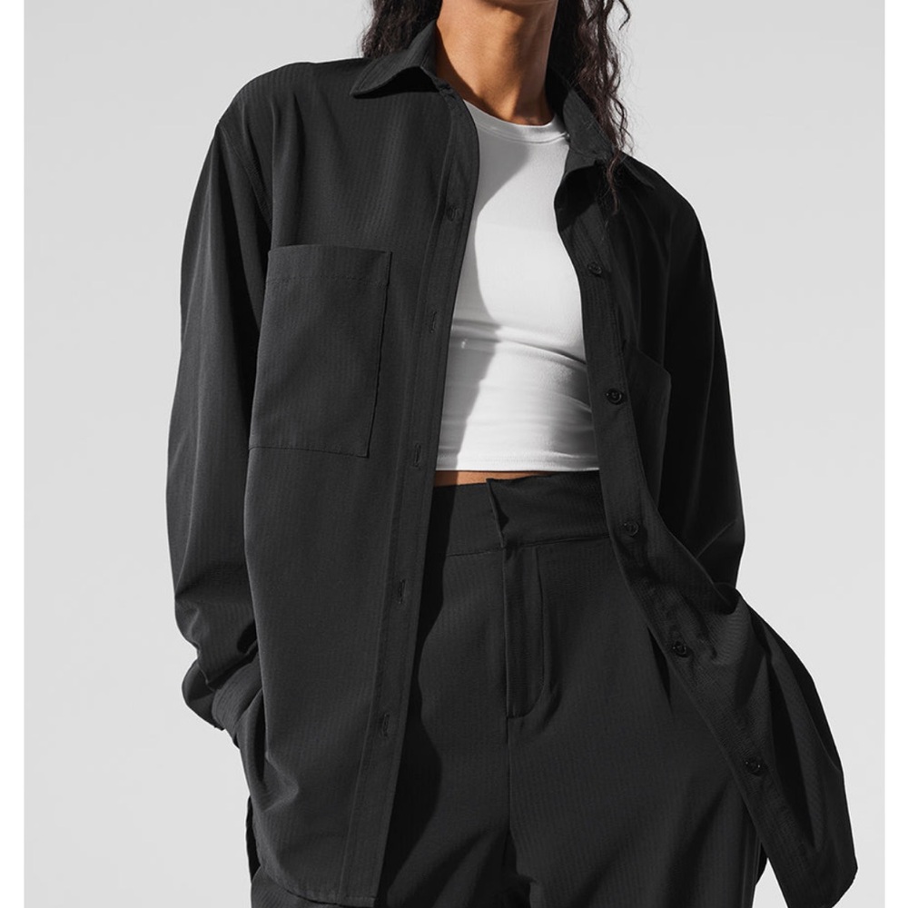 Dreamscape Button Down Long Sleeve- Black